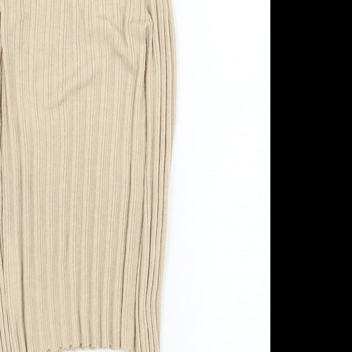 ASOS Womens Beige Roll Neck  Polyester Pullover Jumper Size 4