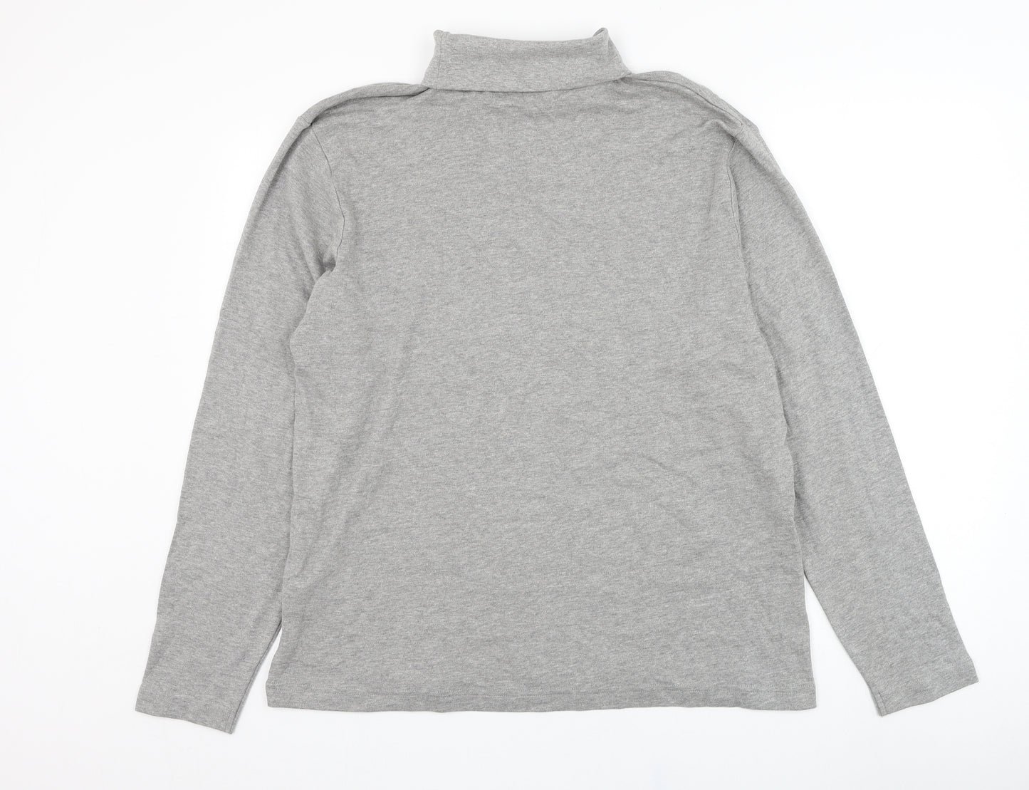 South Bay Womens Grey Roll Neck  Cotton Pullover Jumper Size 12