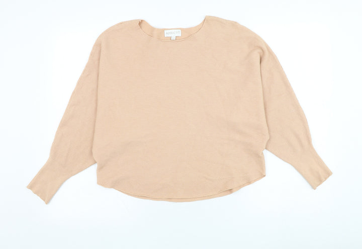 Apricot Womens Orange Round Neck Viscose Pullover Jumper Size 12