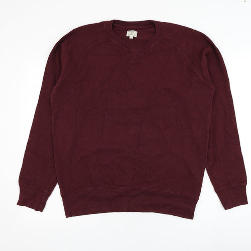 Matalan Mens Red  Cotton Pullover Sweatshirt Size L