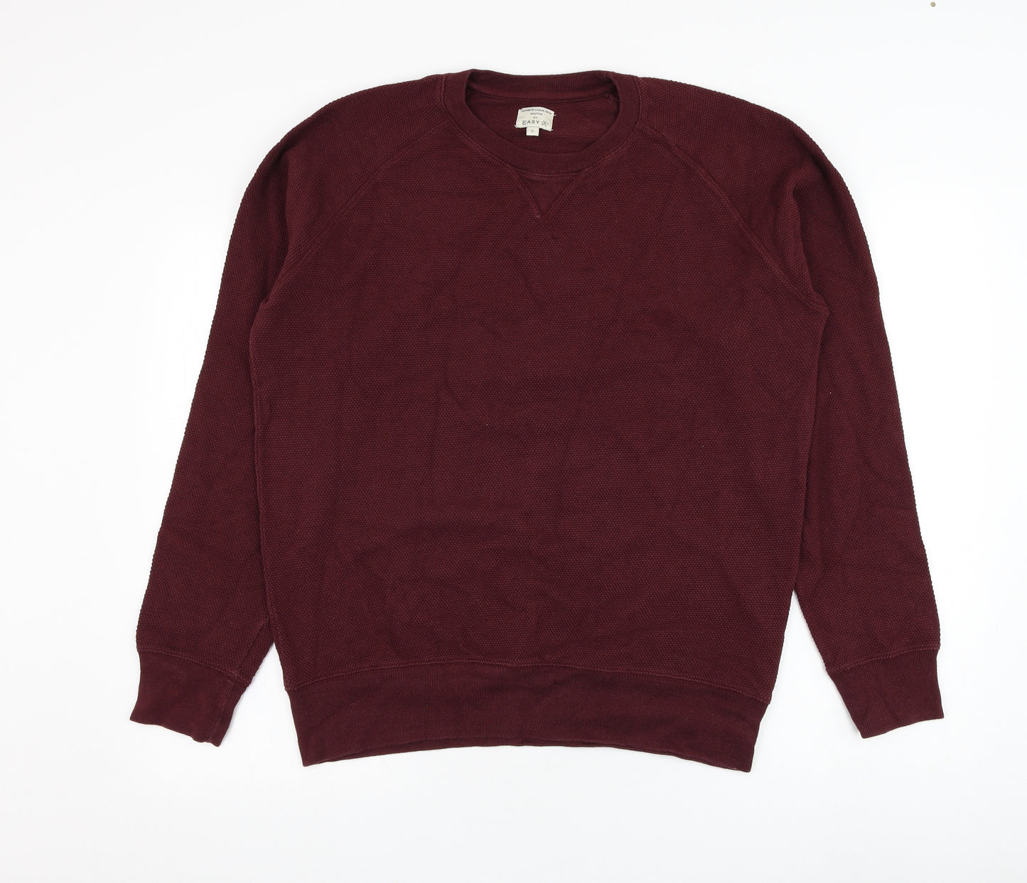 Matalan Mens Red  Cotton Pullover Sweatshirt Size L