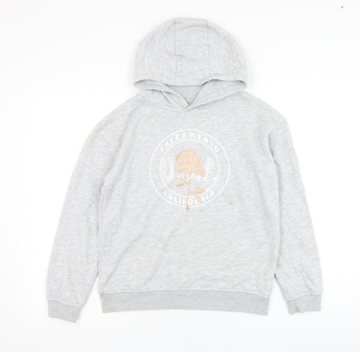 Primark Girls Grey  Cotton Pullover Hoodie Size 10-11 Years  Pullover - California