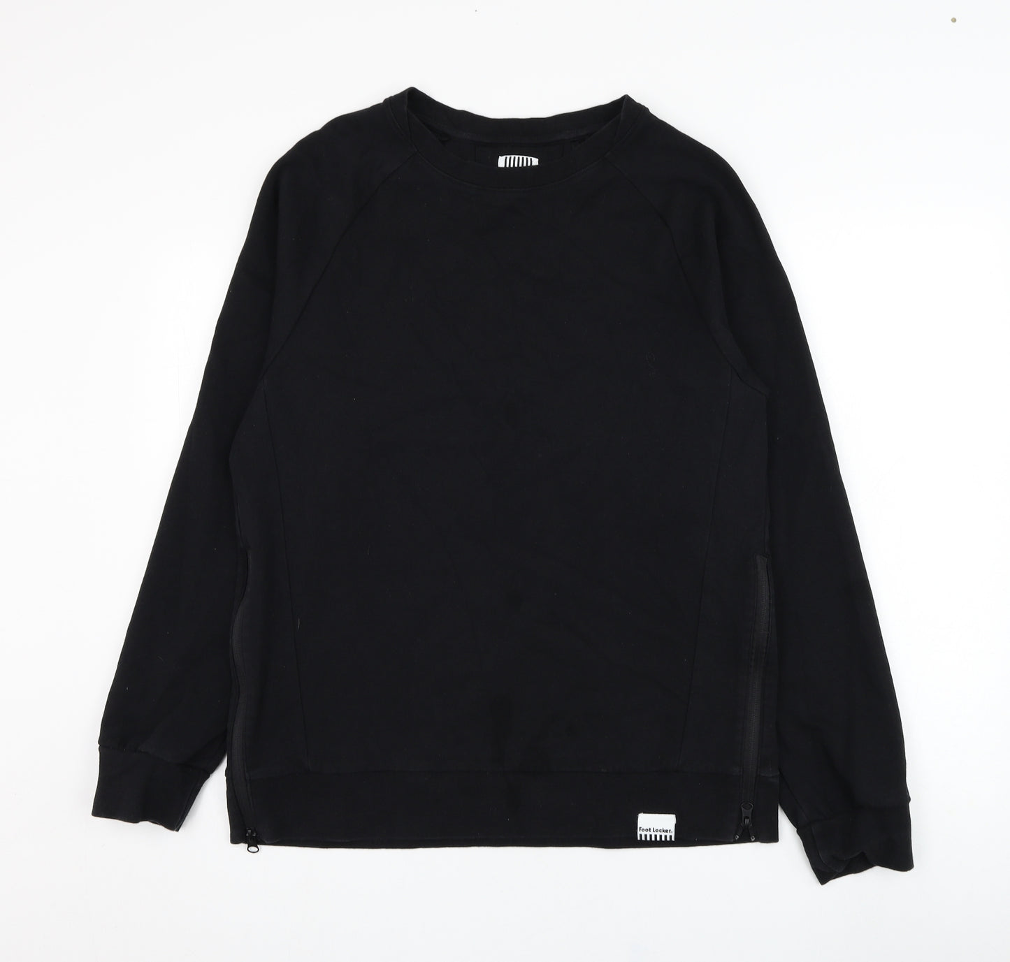 Foot Locker Mens Black  Cotton Pullover Sweatshirt Size L
