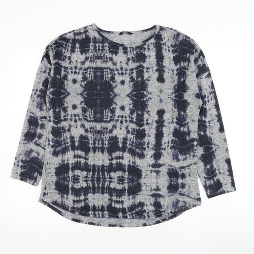 Roman Womens Grey Round Neck  Polyester Pullover Jumper Size 12