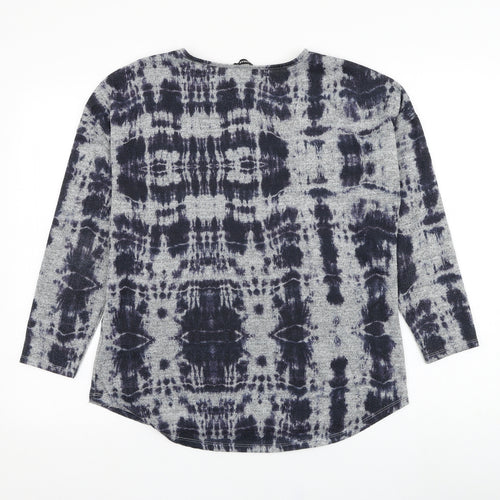 Roman Womens Grey Round Neck  Polyester Pullover Jumper Size 12