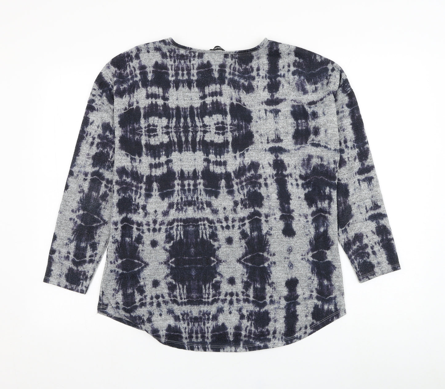 Roman Womens Grey Round Neck  Polyester Pullover Jumper Size 12