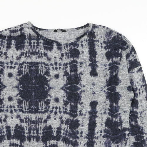 Roman Womens Grey Round Neck  Polyester Pullover Jumper Size 12