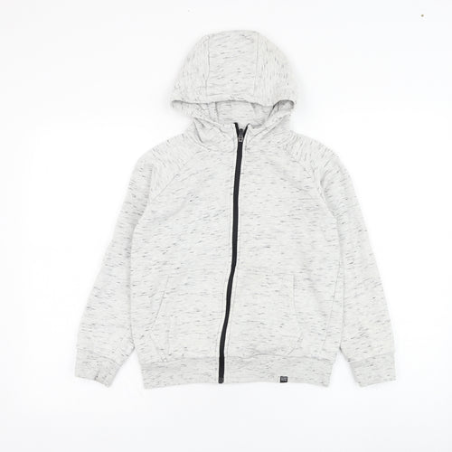 NEXT Boys Grey  Cotton Full Zip Hoodie Size 9 Years  Zip