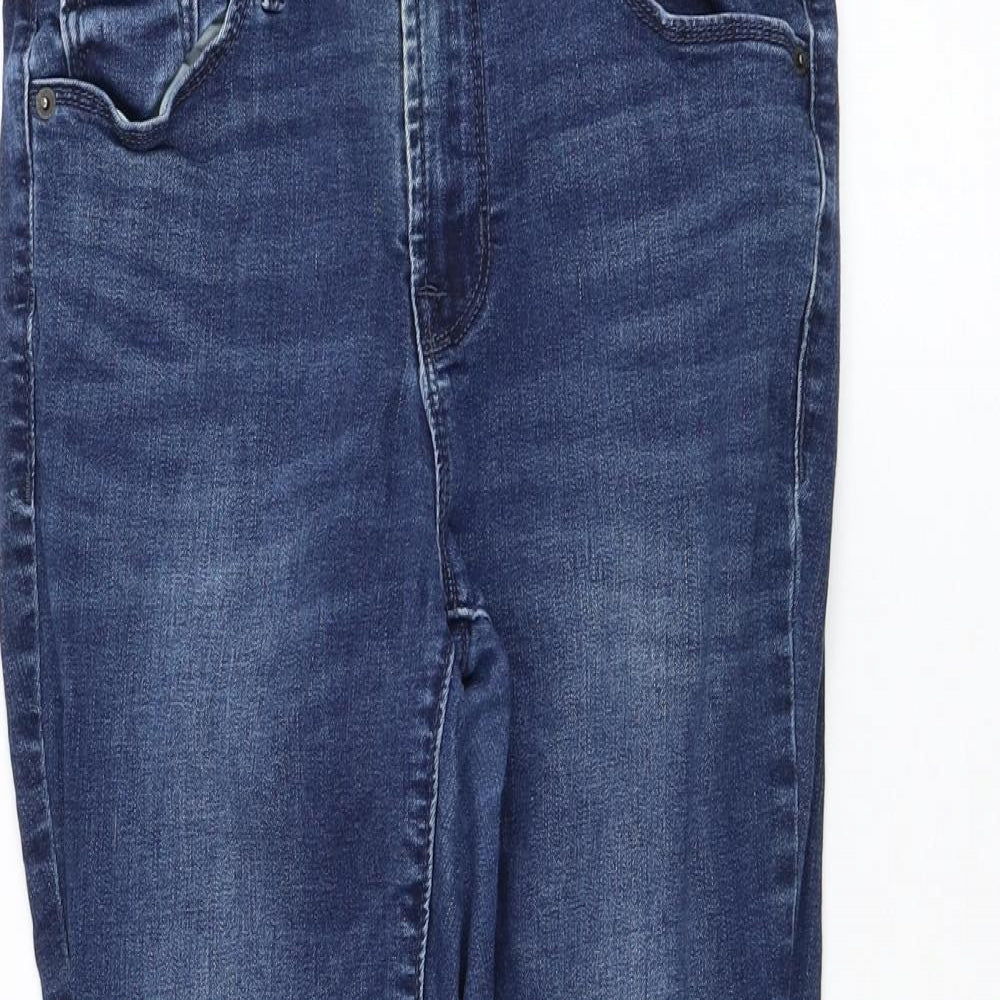 Old Navy Womens Blue  Cotton Skinny Jeans Size 8 L26 in Regular Zip