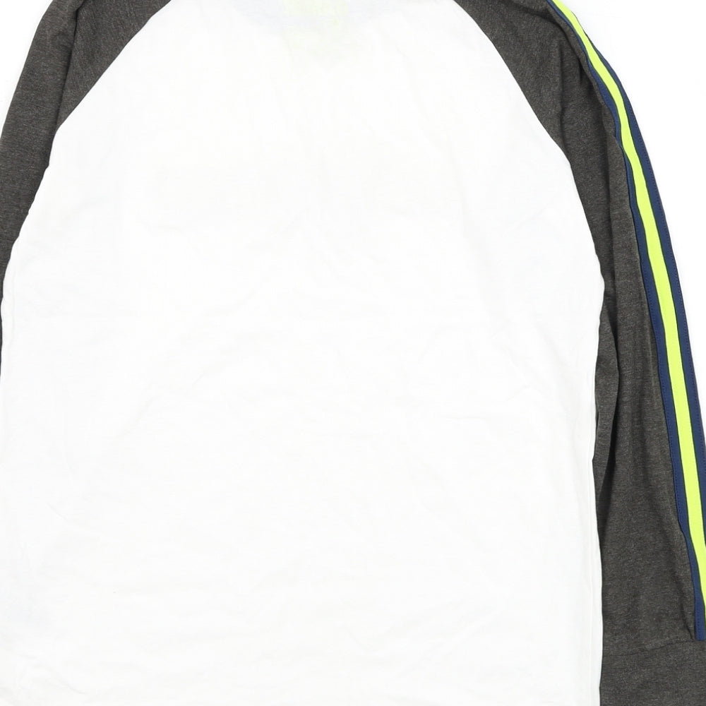 Matalan Boys White  Cotton Basic T-Shirt Size 12 Years Round Neck Pullover - Download