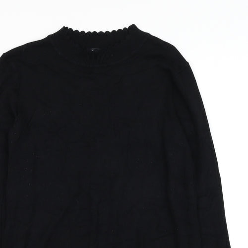 Dunnes Stores Womens Black Round Neck  Viscose Pullover Jumper Size L