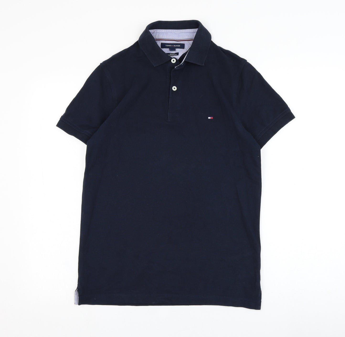 Tommy Hilfiger Mens Blue  Cotton  Polo Size S Collared Pullover