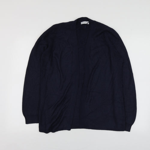 Papaya Womens Blue V-Neck  Acrylic Cardigan Jumper Size 12