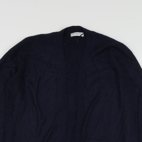 Papaya Womens Blue V-Neck  Acrylic Cardigan Jumper Size 12