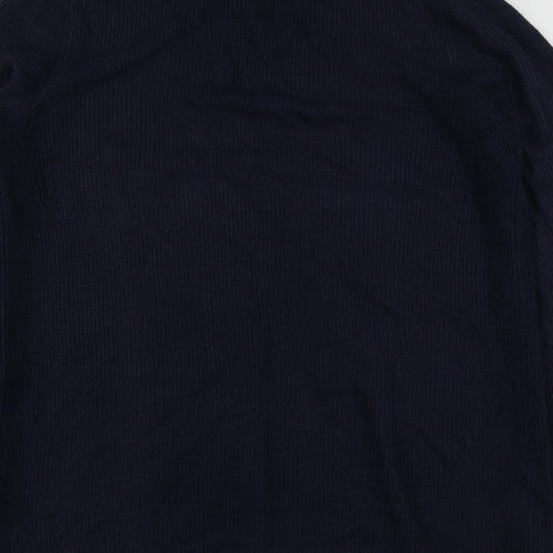 Papaya Womens Blue V-Neck  Acrylic Cardigan Jumper Size 12