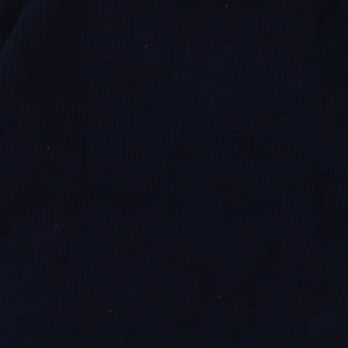 Priamrk Womens Blue V-Neck  Polyester Pullover Jumper Size S