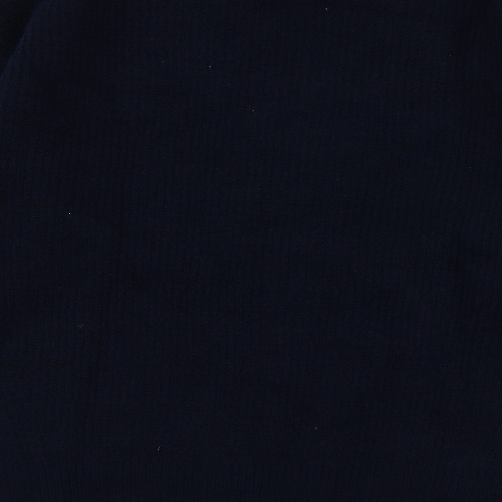 Priamrk Womens Blue V-Neck  Polyester Pullover Jumper Size S
