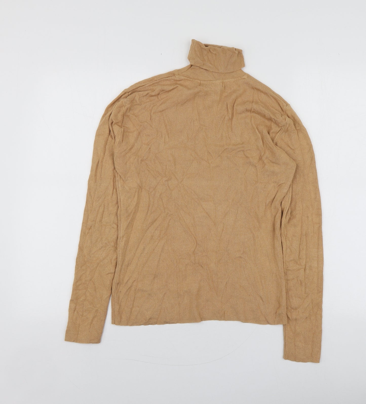 Primark Womens Yellow Roll Neck  Viscose Pullover Jumper Size M