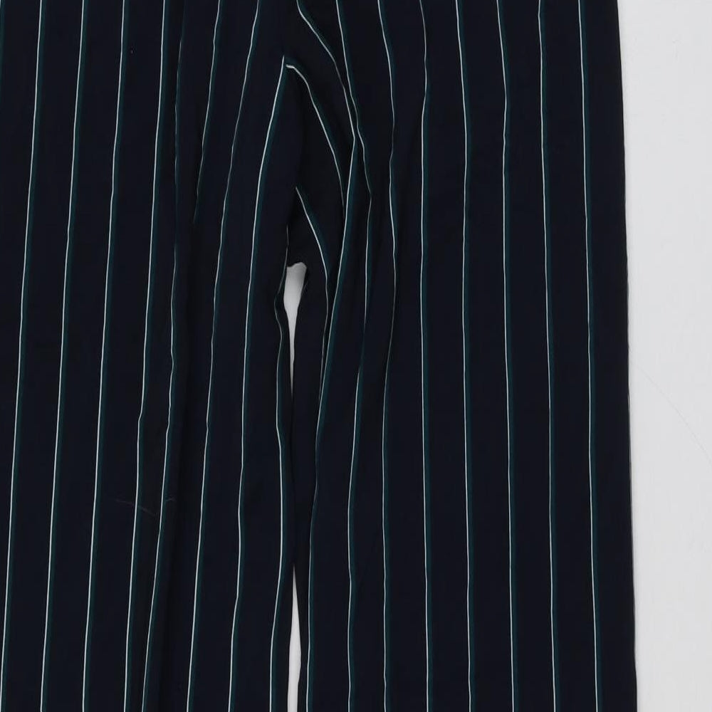 Carolina Belle Womens Blue Striped Polyester Trousers  Size M L30 in Regular