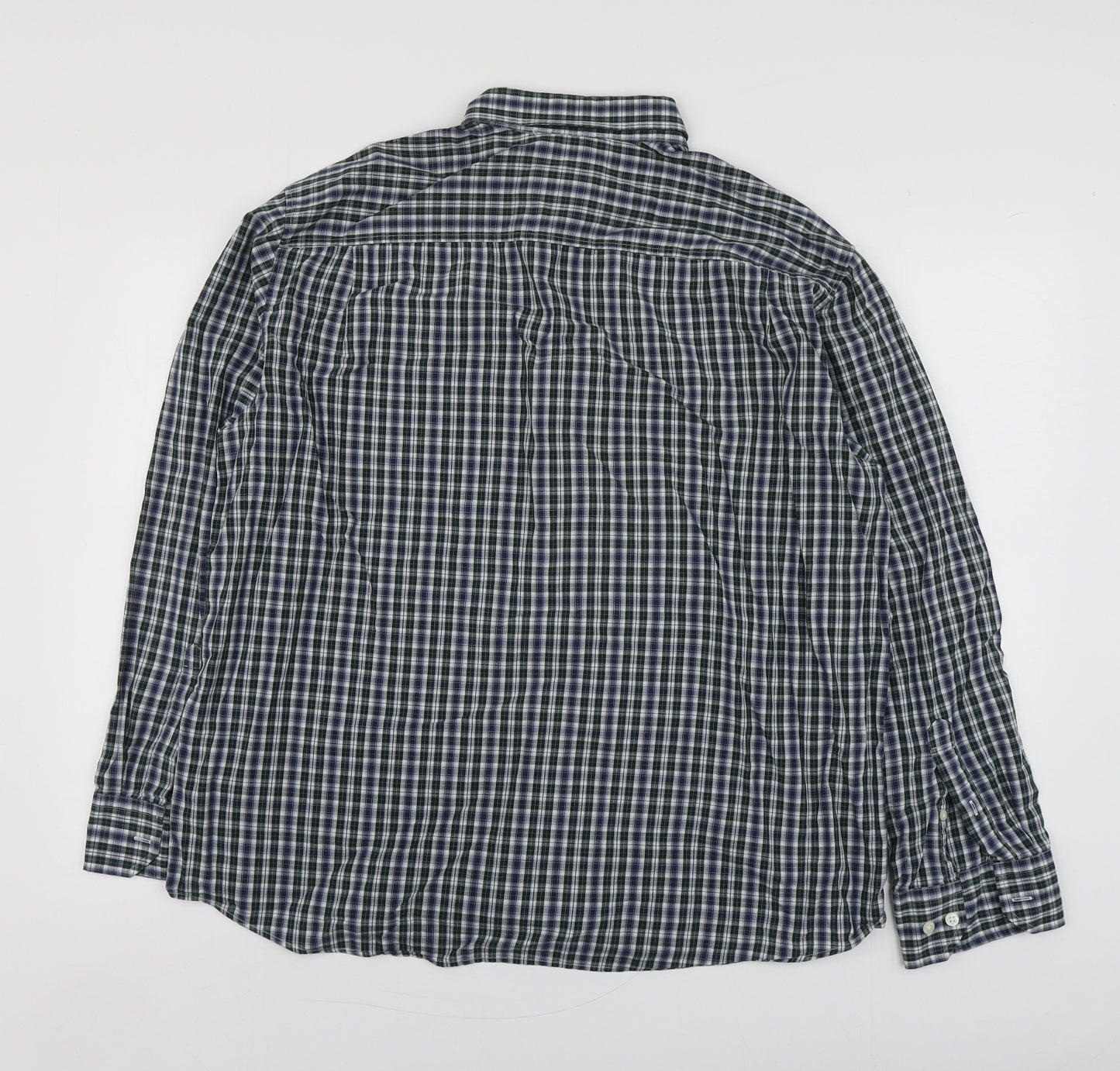 Blue Harbour Mens Multicoloured Plaid Cotton  Button-Up Size XL Collared