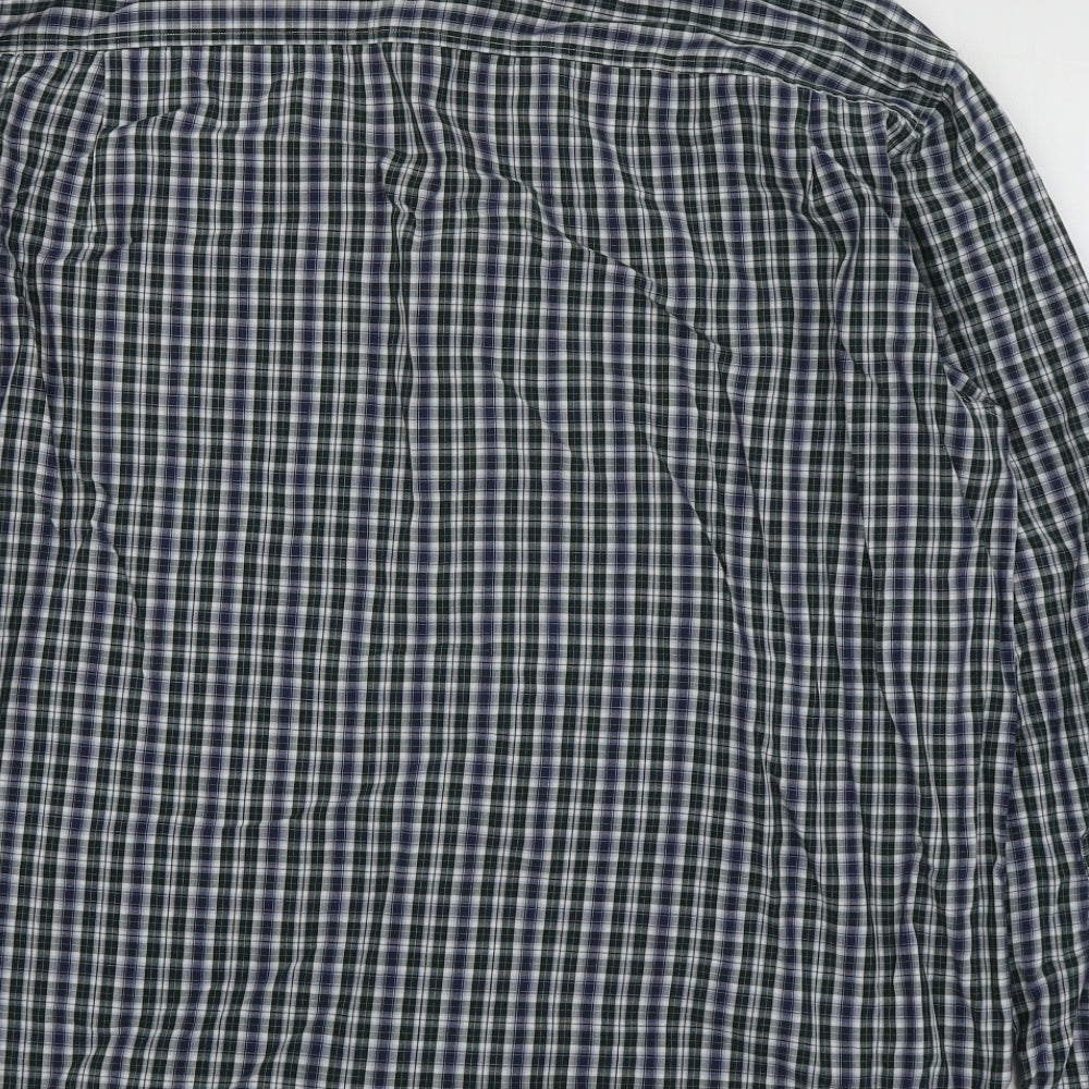 Blue Harbour Mens Multicoloured Plaid Cotton  Button-Up Size XL Collared