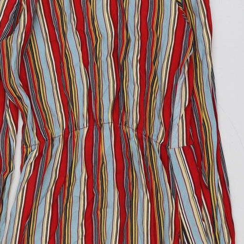 Piano C Womens Multicoloured Striped Viscose Shirt Dress  Size M  Collared
