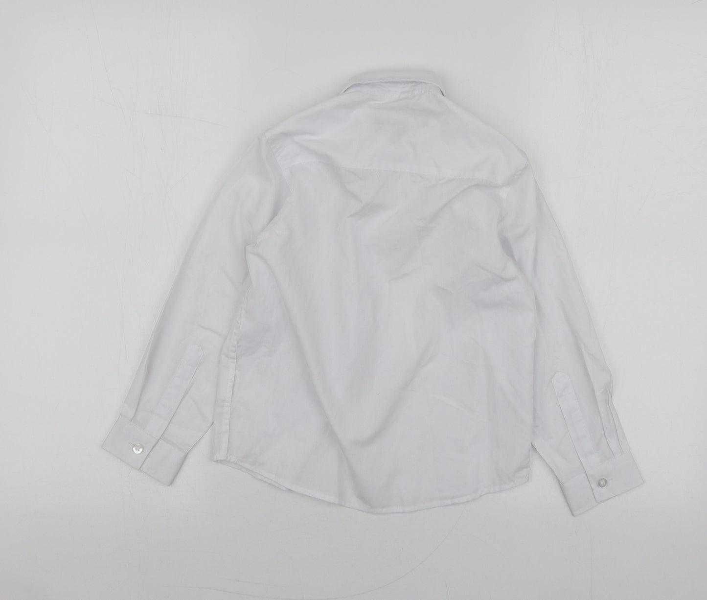 ColinRoss Boys White  Polyester Basic Button-Up Size 12 Years Collared