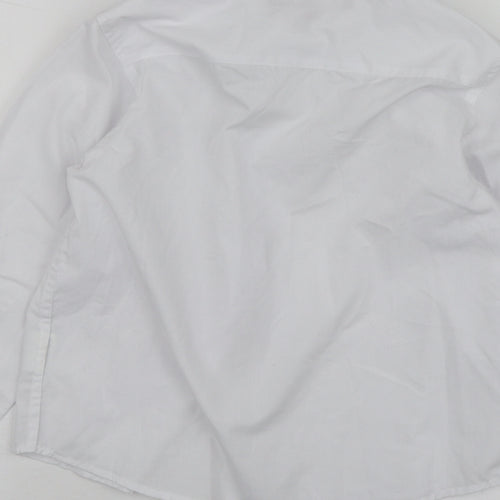 ColinRoss Boys White  Polyester Basic Button-Up Size 12 Years Collared