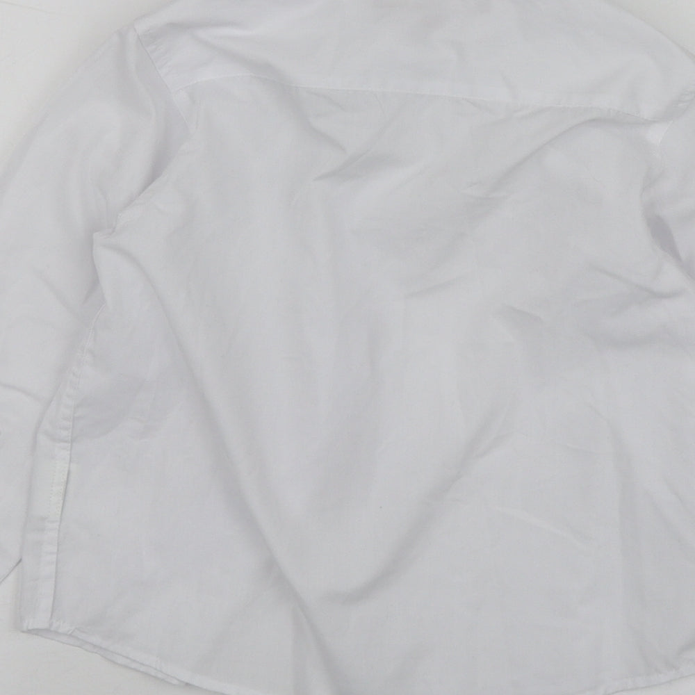 ColinRoss Boys White  Polyester Basic Button-Up Size 12 Years Collared