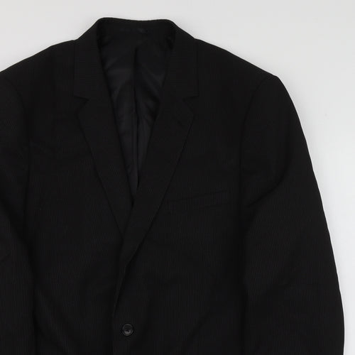 F&F Mens Black Striped  Jacket  Size 48