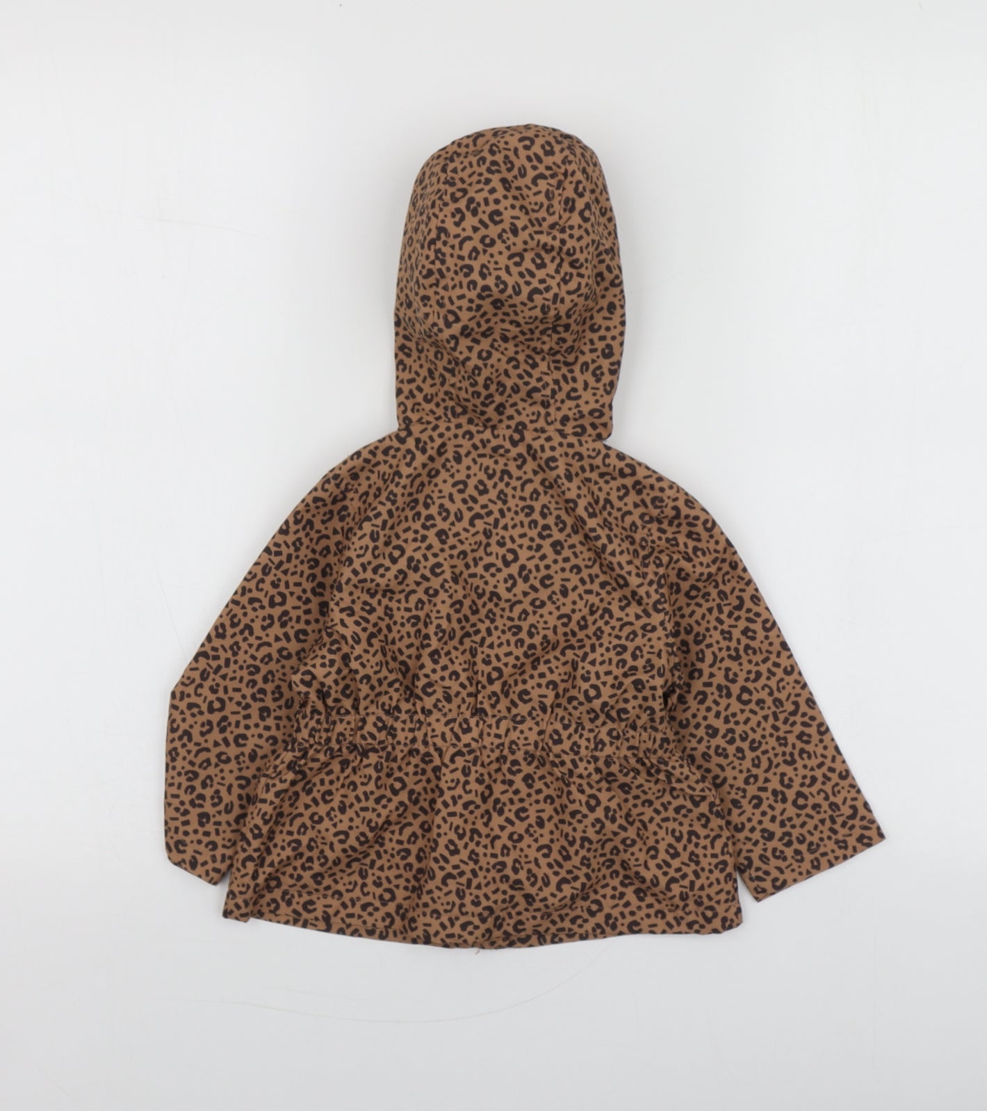 TU Girls Brown Animal Print  Jacket  Size 9-12 Months