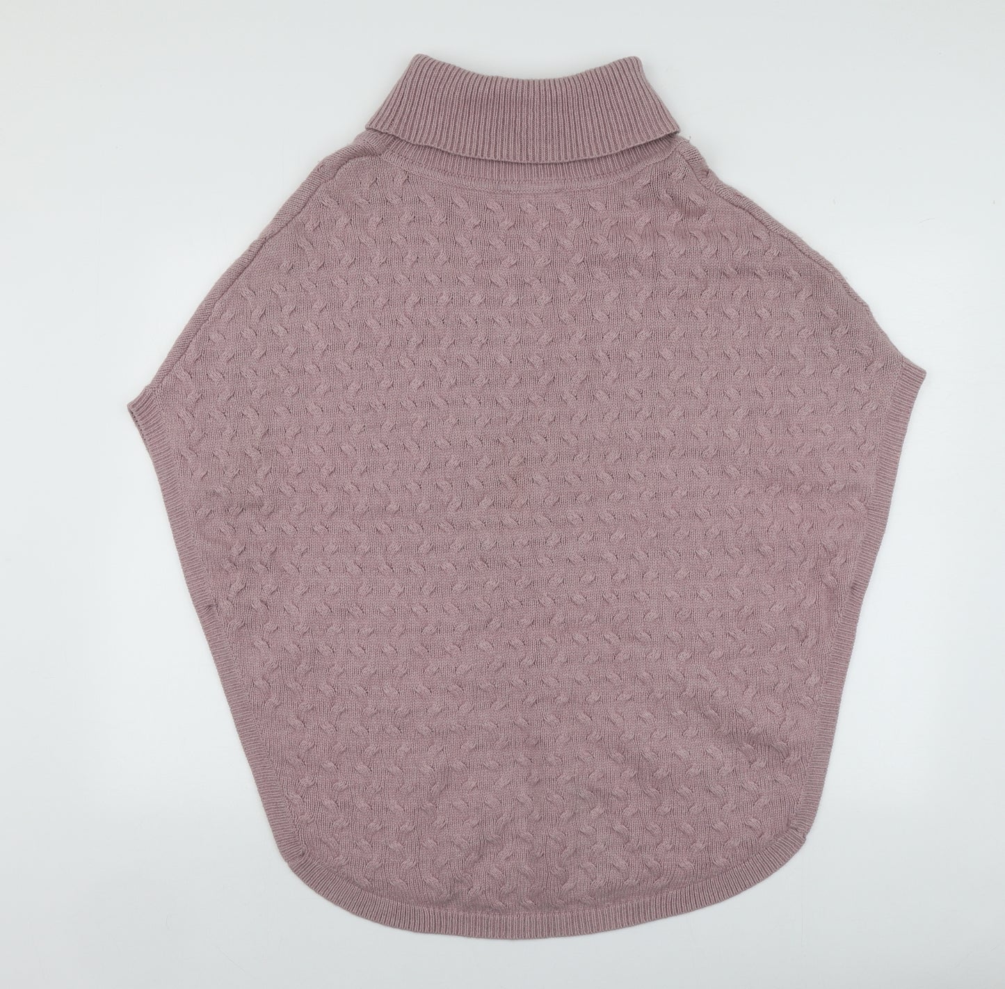 Laura Ashley Womens Pink Roll Neck  Nylon Vest Jumper Size S