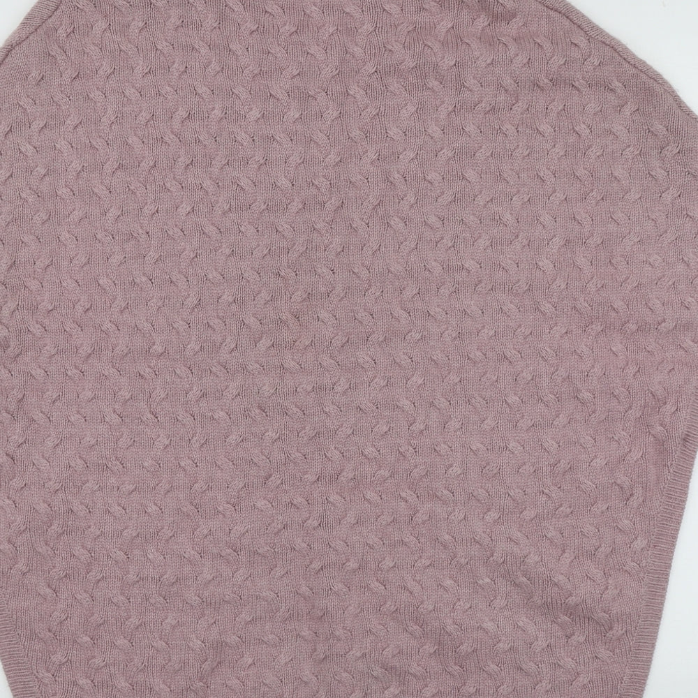 Laura Ashley Womens Pink Roll Neck  Nylon Vest Jumper Size S