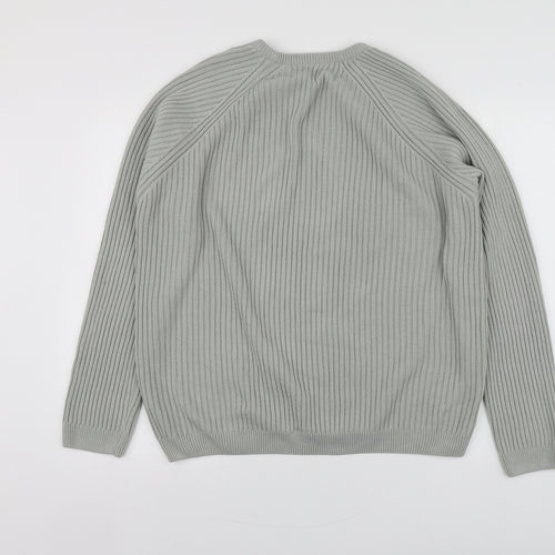 ASOS Mens Grey Round Neck  Acrylic Pullover Jumper Size M