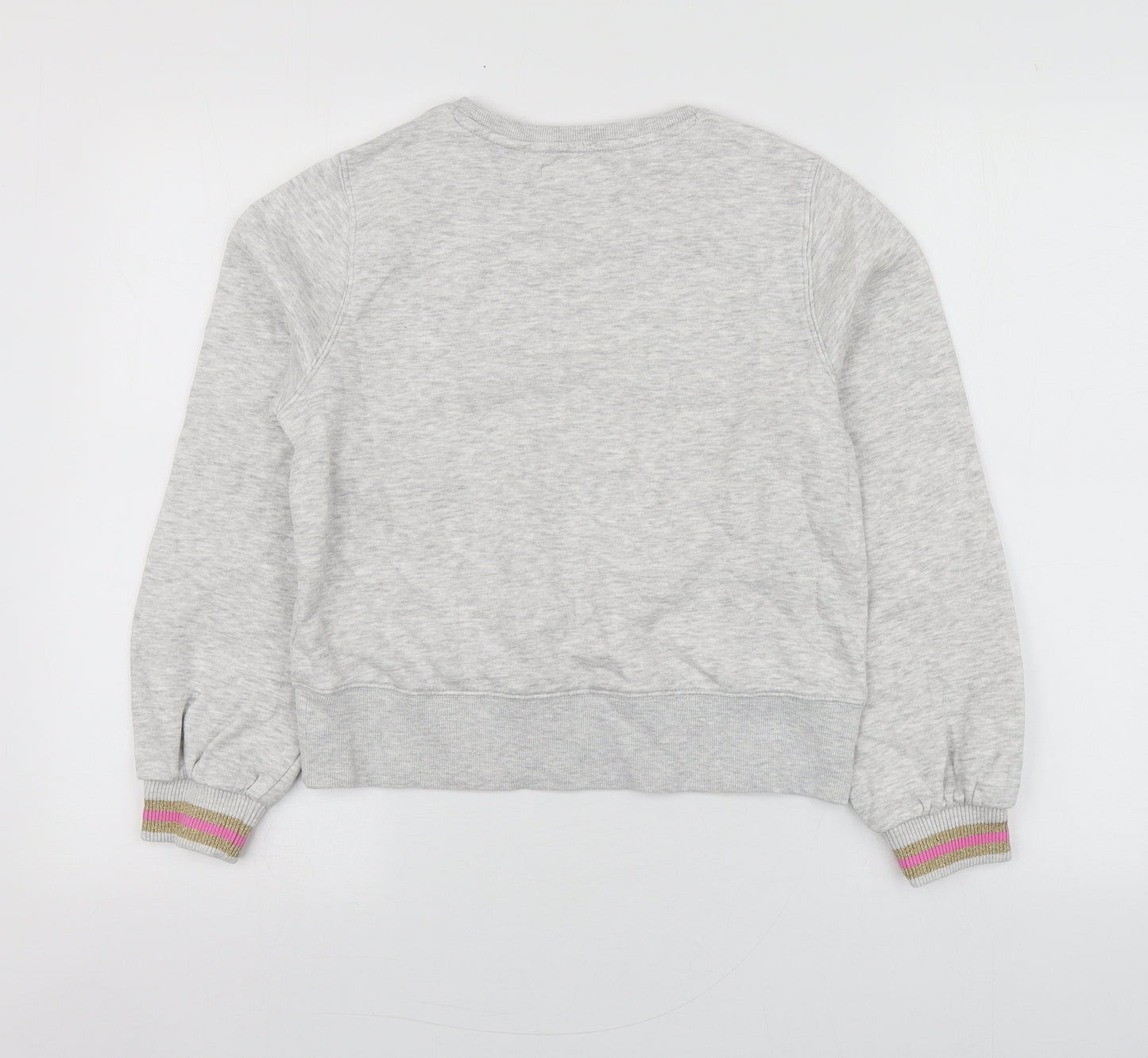 M&S Girls Grey  Cotton Pullover Hoodie Size 12-13 Years