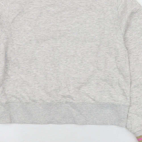 M&S Girls Grey  Cotton Pullover Hoodie Size 12-13 Years