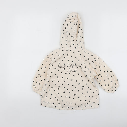 Zara Girls Beige Geometric  Jacket  Size 18-24 Months