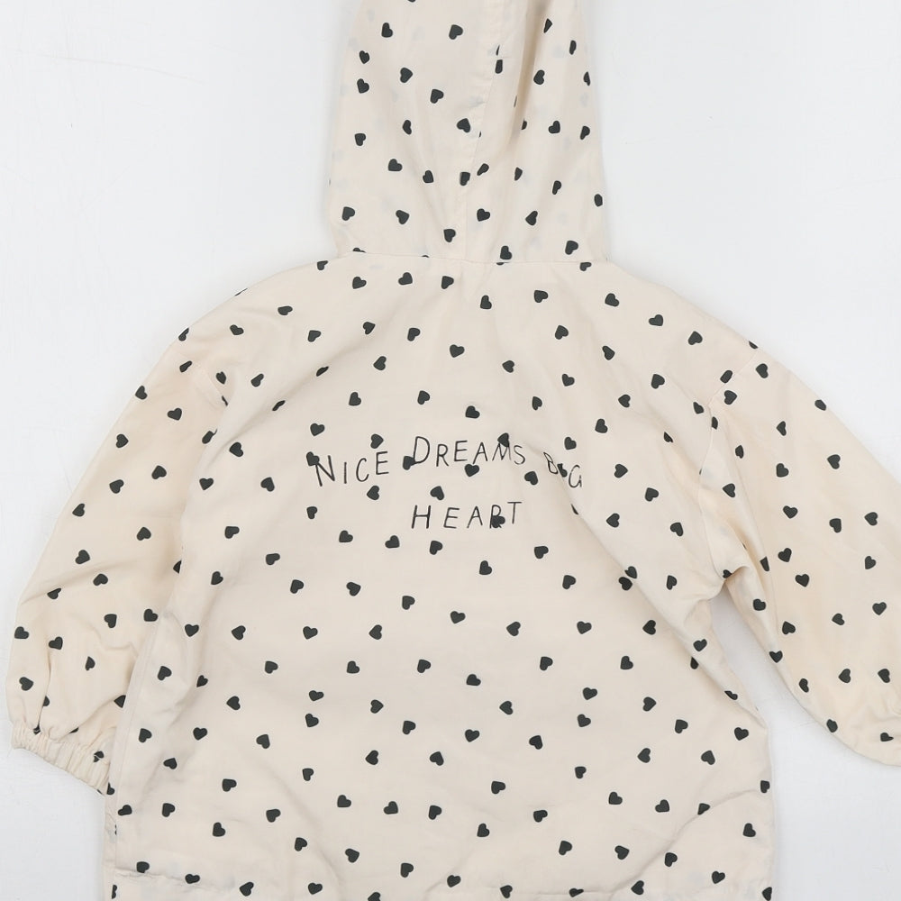 Zara Girls Beige Geometric  Jacket  Size 18-24 Months
