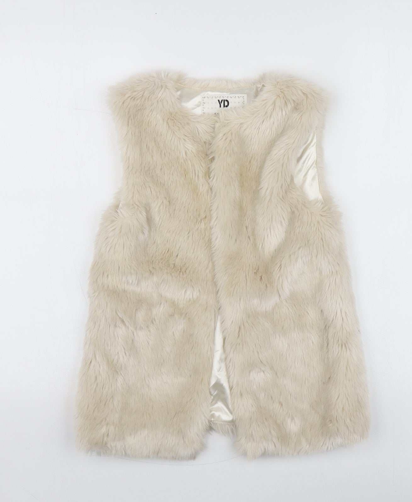 YD Girls Beige   Gilet Jacket Size 9-10 Years