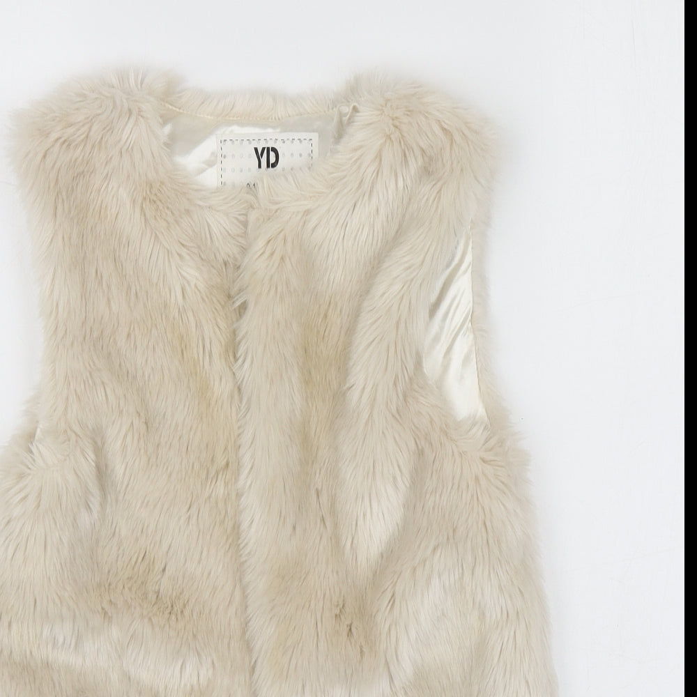 YD Girls Beige   Gilet Jacket Size 9-10 Years
