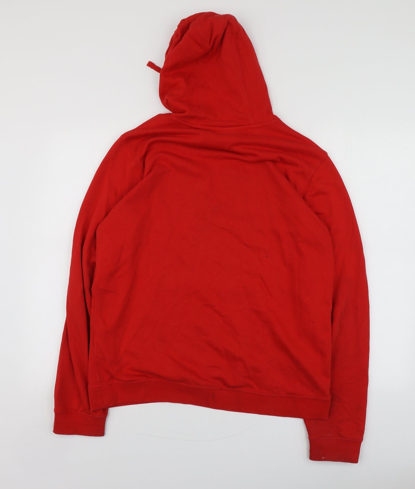 Nike Mens Red Geometric Cotton Pullover Hoodie Size M