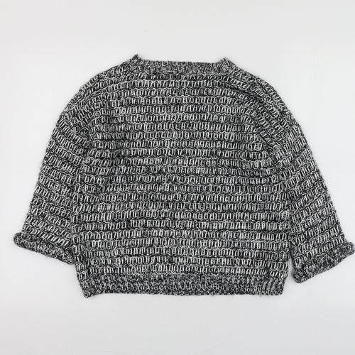 Topshop Womens Grey Round Neck  Acrylic Pullover Jumper Size 4