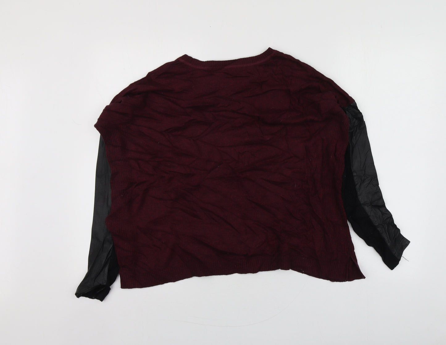 River Island Womens Red Round Neck  Viscose Pullover Jumper Size 36