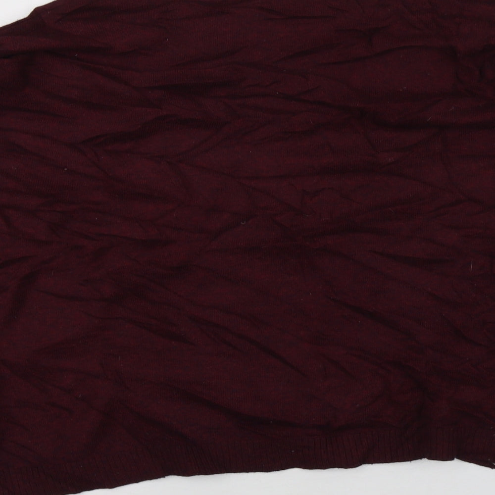 River Island Womens Red Round Neck  Viscose Pullover Jumper Size 36