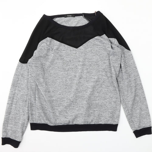 George Womens Grey Round Neck  Polyester Pullover Jumper Size 14