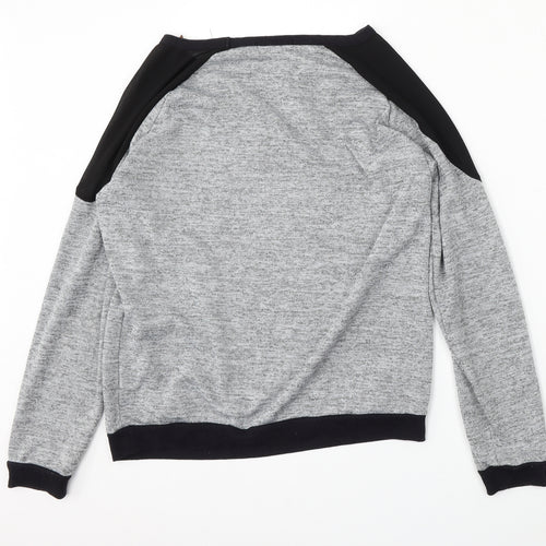 George Womens Grey Round Neck  Polyester Pullover Jumper Size 14