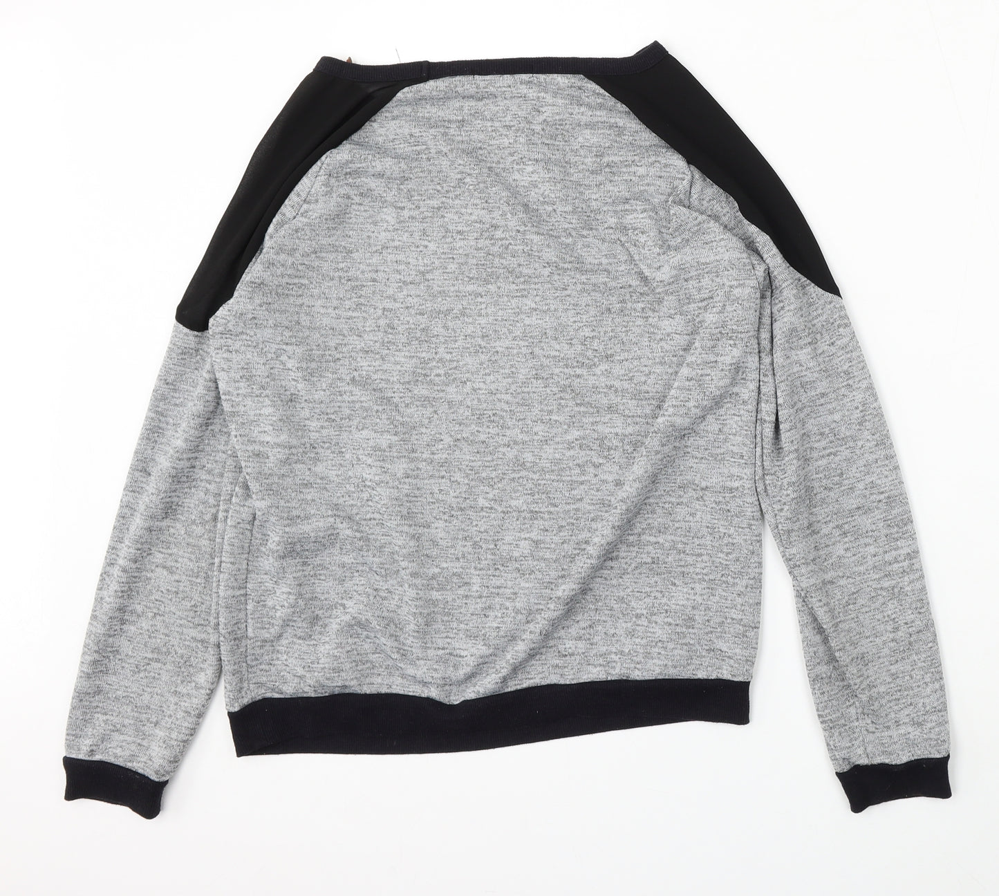 George Womens Grey Round Neck  Polyester Pullover Jumper Size 14