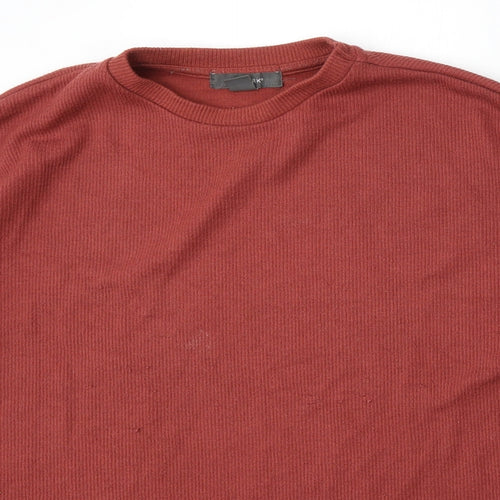Primark Womens Red Round Neck  Polyester Pullover Jumper Size 6