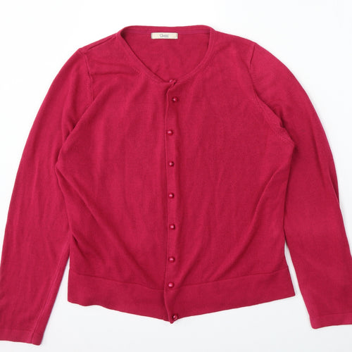 Marks and Spencer Womens Purple Round Neck  Acrylic Cardigan Jumper Size 16