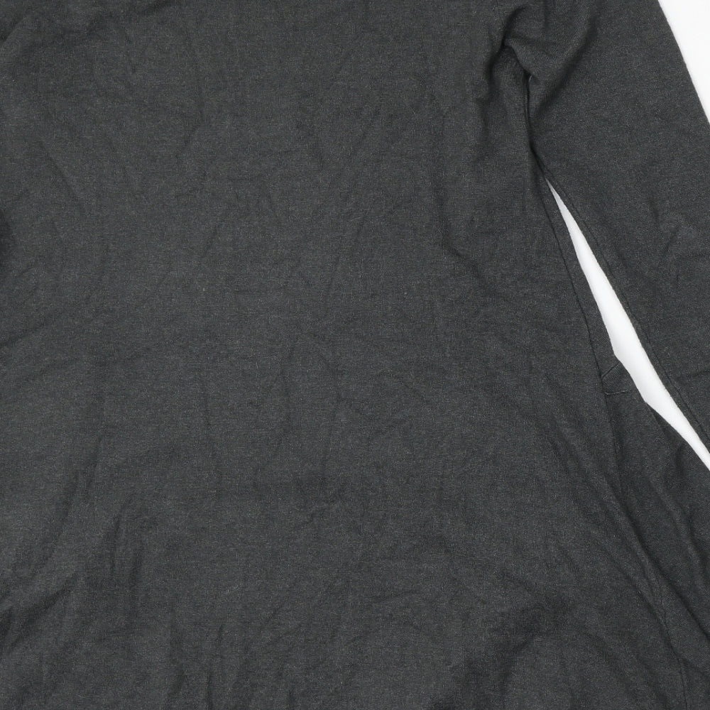 Studio Womens Grey Round Neck  Polyester Pullover Jumper One Size
